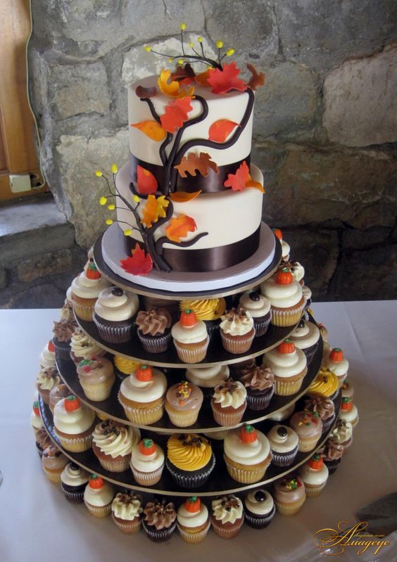 Осенняя свадьба. Торт