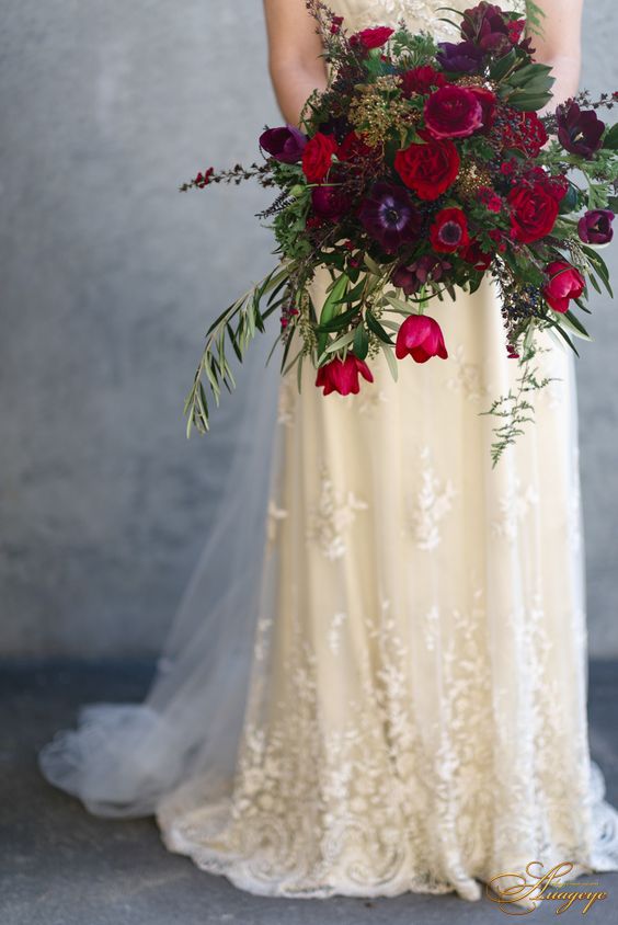 Свадебный осенний букет невесты